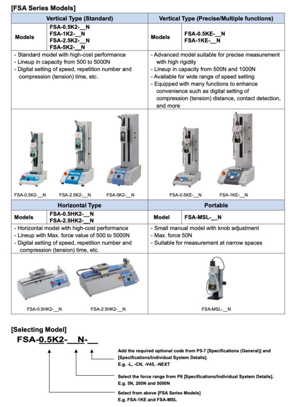 MÁY KIỂM TRA ĐẶC TÍNH VẬT LIỆU IMADA FSA Series - Hình ảnh 2