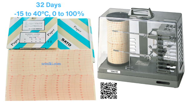 TEMPERATURE CHART RECORDING PAPER SATO 7210-84 (32 DAYS)