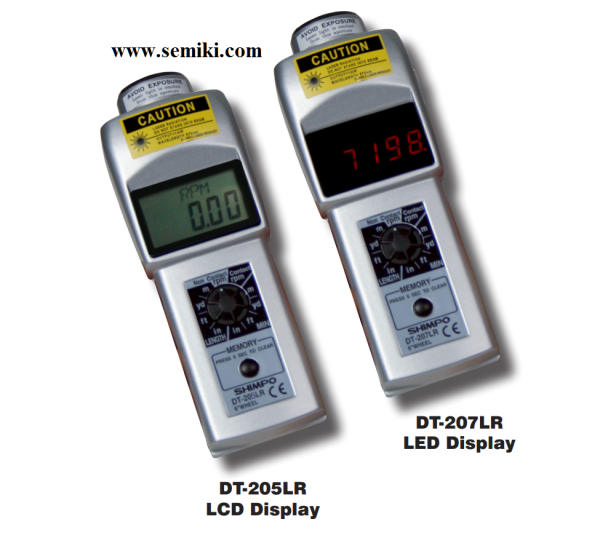SHIMPO DT-205LR, DT-207LR RPM Tachometer