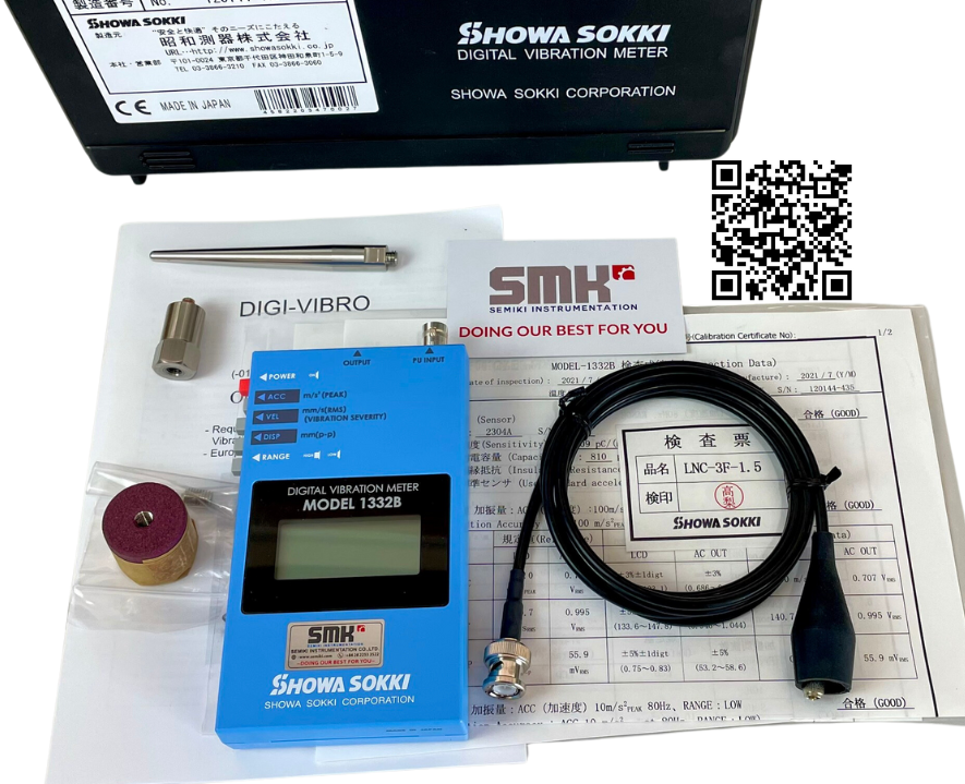 SHOWA-SOKKI 1332B contact vibration measuring device