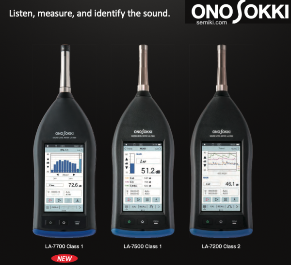 ONO SOKKI LA7200, LA7500, LA7700 audio analyzers