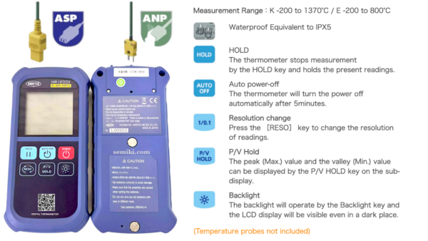 ANRITSU HR-1200K nhiệt kế điện tử đo nhiệt độ type K (ASP input) - 画像 (3)