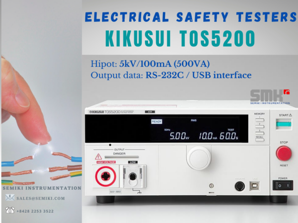 máy đo điện áp cao AC 5kV 100mA KIKUSUI TOS5200 - 画像 (4)