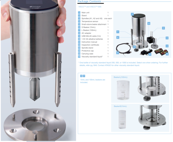 ATAGO 6815 Digital viscometer Package E máy đo độ nhớt kèm gia nhiệt mẫu - Image 3