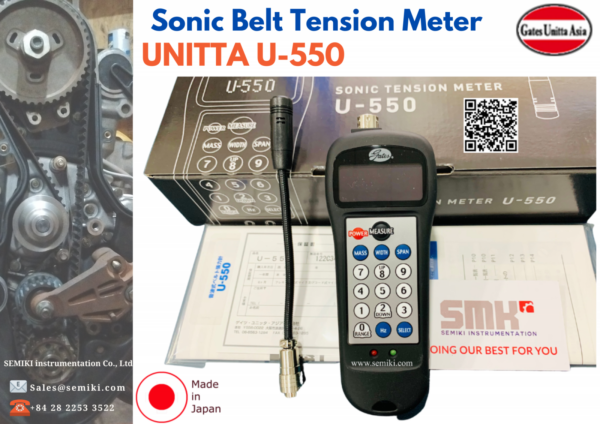 UNITTA U-550 thiết bị đo lực căng dây đai, dây belt bằng sóng siêu âm - Hình ảnh 4