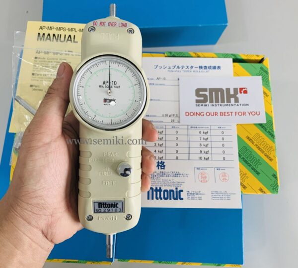 ATTONIC AP-10 tensile and compression force gauge 100N/10kgf