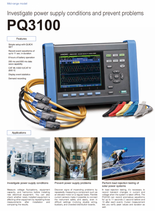 Hioki PQ3100-94 thiết bị đo phân tích chất lượng điện đa năng - Image 4