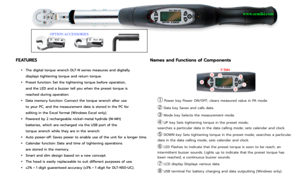 KANON DLT-N100-UC cờ lê lực điện tử 20~100 N.m - Image 3