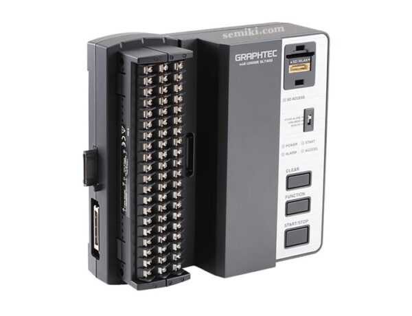 GRAPHTEC GLT400 wireless signal acquisition device connected to PLC