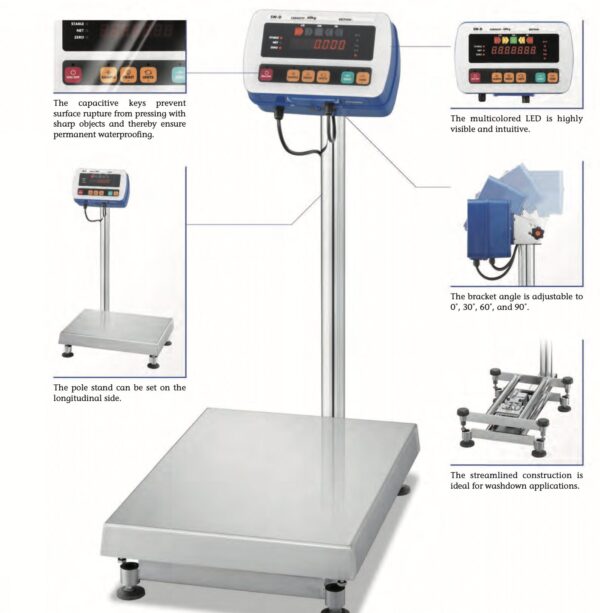 A&D IP69K Super Washdown Scales SW series cân thuỷ sản chống nước - 画像 (3)