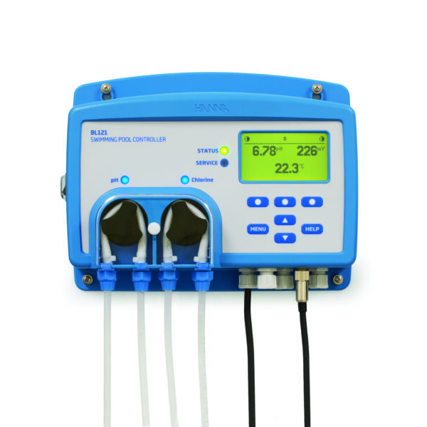 統合投与ポンプ BL120 を備えたスイミング プール (pH、ORP) コントローラー