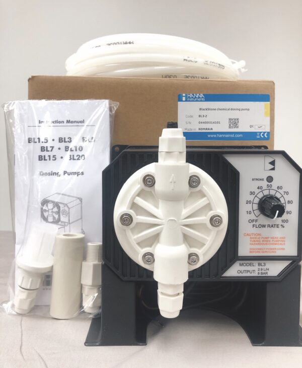 Black Stone Liquid Chemical Dosing Pump 2.9 liters/hour, 8 bar