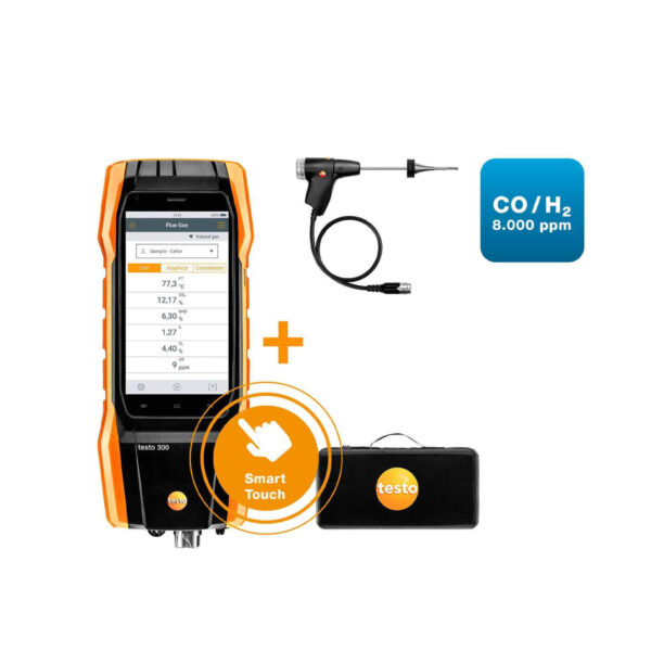 Máy đo khí thải – TESTO 300 kit 2 (O2 , CO-bù H2 đến 8.000 ppm) - 画像 (2)