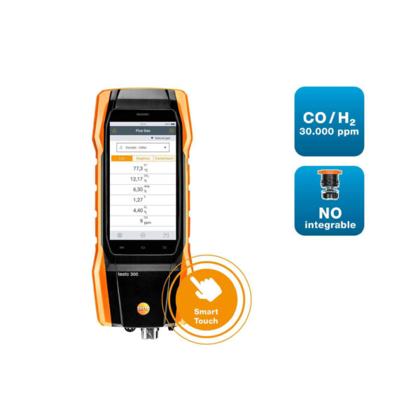 Máy đo khí thải – TESTO 300 longlife Kit 3 (NOslot, O2, CO-bù H2 đến 8.000 ppm) - Image 2