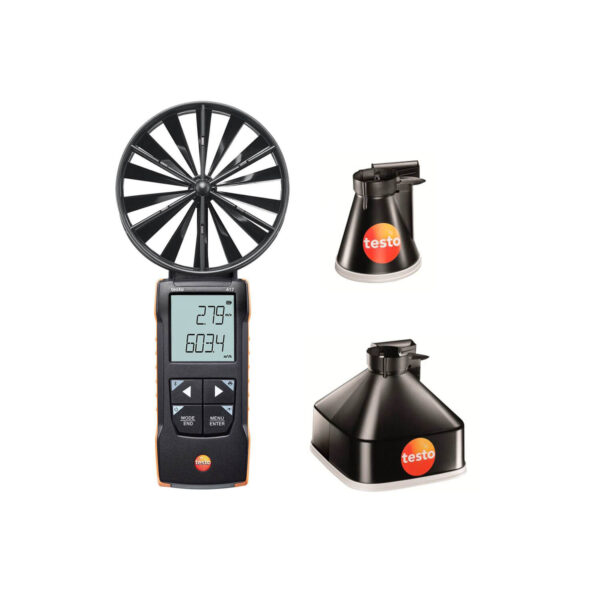 testo 417 Kit 1 – Máy đo vận tốc gió và bộ phễu - 画像 (2)