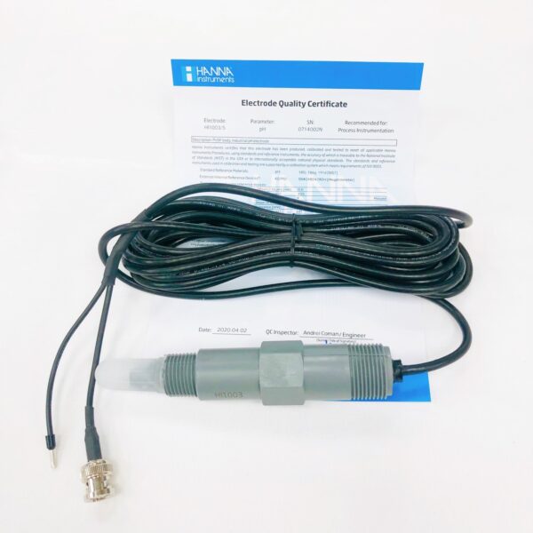 pH 電極 BNC ポート 5m ケーブル（適合ピン付き）