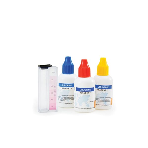 Total Chlorine Test Kit in Clean Water with 50 Test Reagents HI3831T