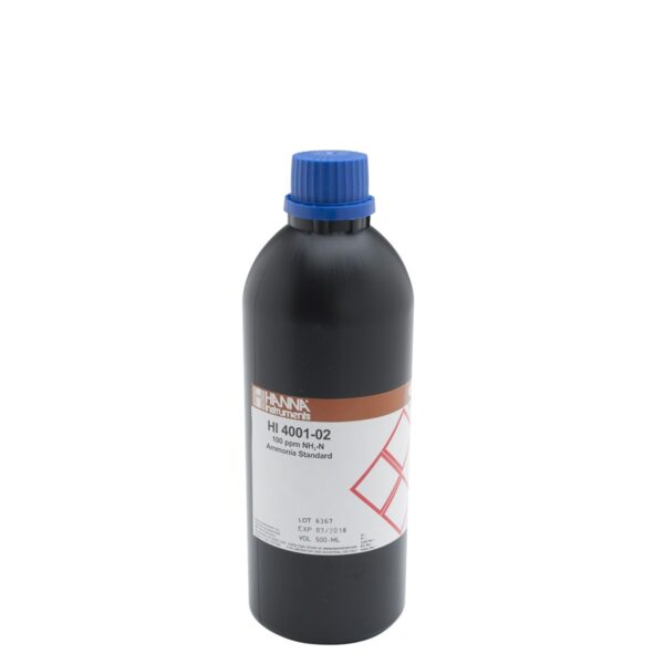 アンモニウム校正液 100ppm、500mL HI4001-02
