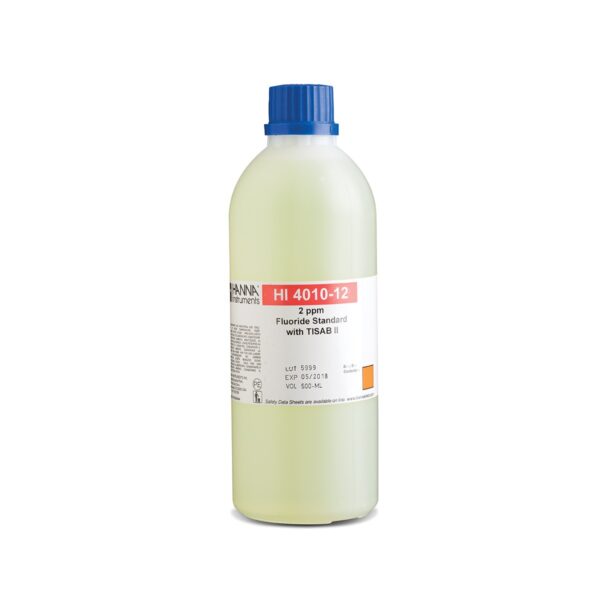 フッ化物校正液 2ppm TISAB II 付き、500 mL HI4010-12
