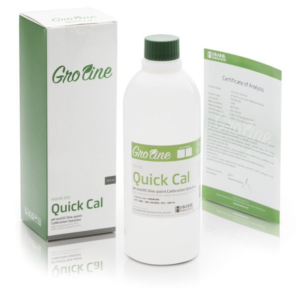 HI5036-050 1-Point Quick Calibration Solution for pH/EC/TDS, 500mL