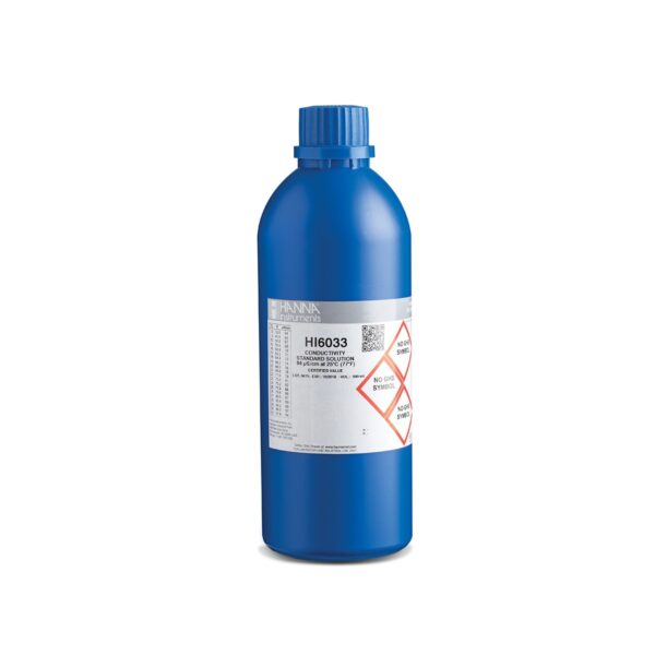 Conductivity Calibration Solution (EC) 84 µS/cm, 500mL Clear Bottle HI6033