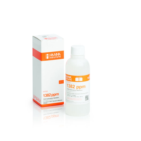 TDS Calibration Solution 1382 mg/L (ppm), 230mL Bottle HI7032M
