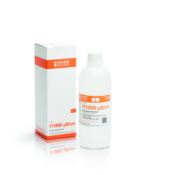 導電率校正液 (EC) 111800 µS/cm、500 mL ボトル HI7035L