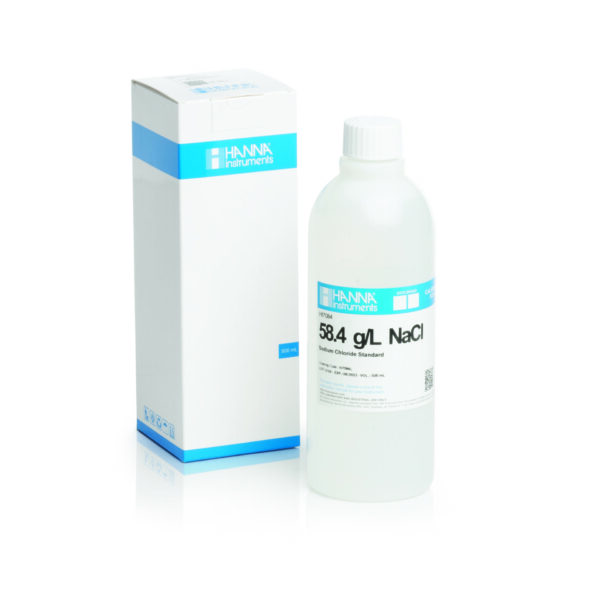 NaCl 校正液 58.4 g/L、500 mL ボトル HI7084L