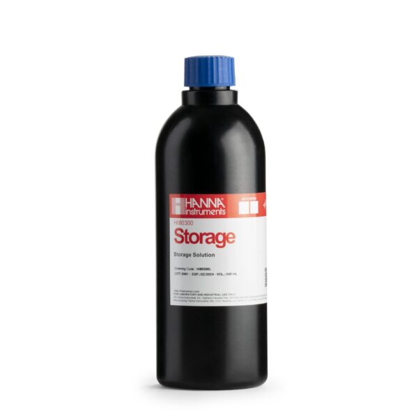 pH and ORP Electrode Storage Solution, FDA 500 mL Bottle HI80300L
