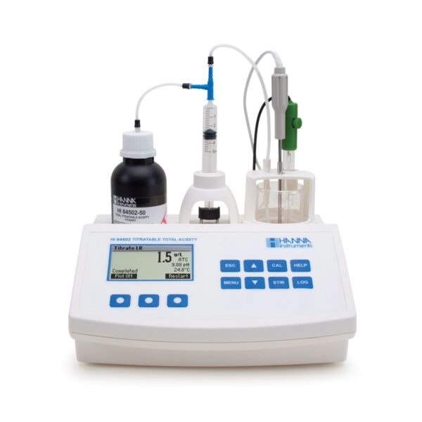 Mini device for analyzing total acid concentration in wine HI84502