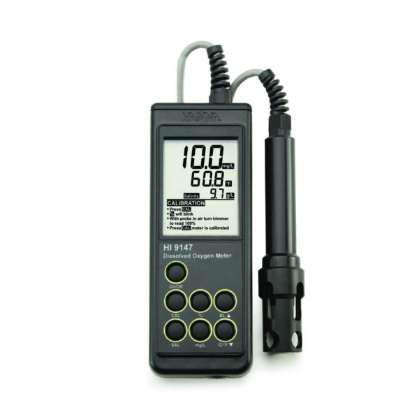 HI9147 In-line Dissolved Oxygen/Temperature Meter for Aquaculture