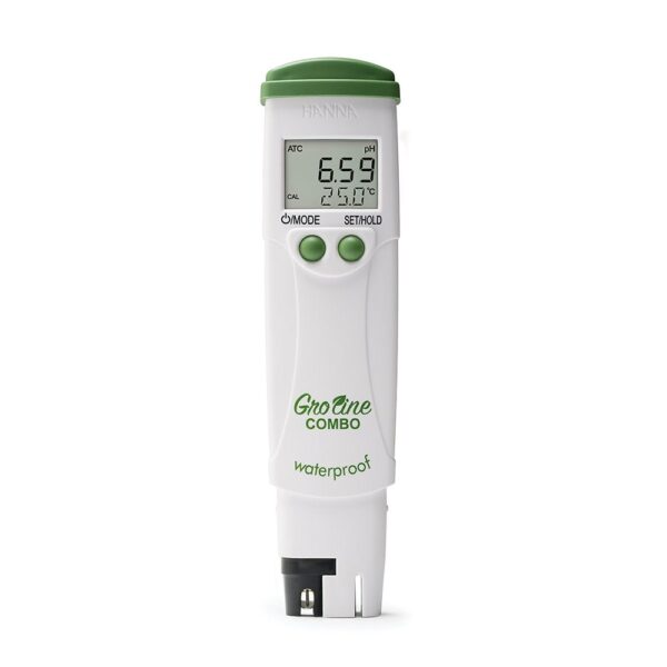 GROLINE Hydroponic Waterproof pH/EC/TDS/Temperature Meter Pen HI98131