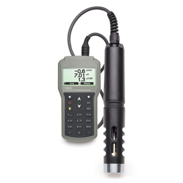 HI98195 Waterproof pH/ORP/EC/TDS/Salinity/Impedance/Pressure/Temperature Meter