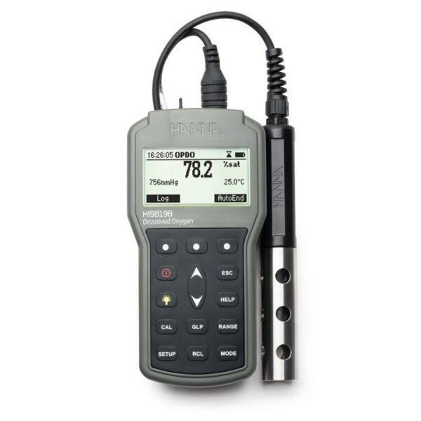 新世代光学式ハンドヘルド溶存酸素計 10m ケーブル電極 HI98198/10