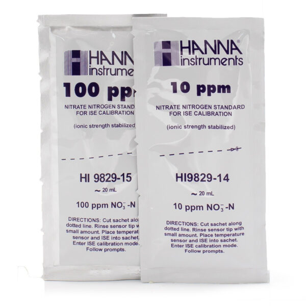 硝酸塩校正液 10ppm 20mL 包（各 10 包） HI9829-14/15