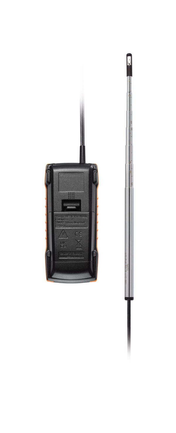 testo 425 – Máy đo vận tốc gió với đầu đo dạng sợi nhiệt – Kết nối App - 画像 (5)