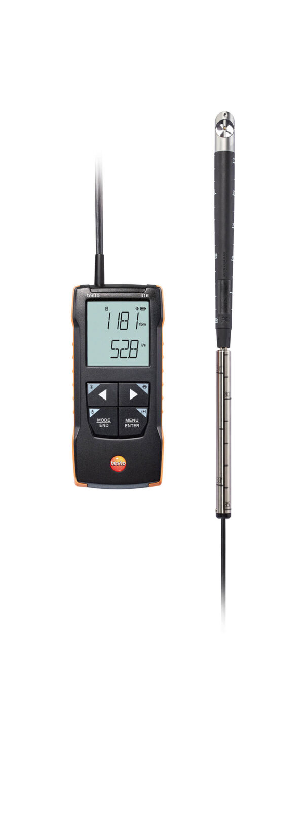 testo 416 – Máy đo vận tốc gió dạng cánh quạt 16 mm – Kết nối App - 画像 (4)