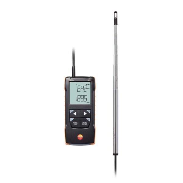 testo 425 – Máy đo vận tốc gió với đầu đo dạng sợi nhiệt – Kết nối App - 画像 (2)