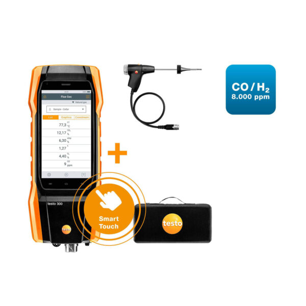 Máy đo khí thải – TESTO 300 kit 2 (O2 , CO-bù H2 đến 8.000 ppm) - 画像 (3)