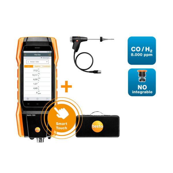 Máy đo khí thải – TESTO 300 longlife Kit 3 (NOslot, O2, CO-bù H2 đến 8.000 ppm) - Image 9