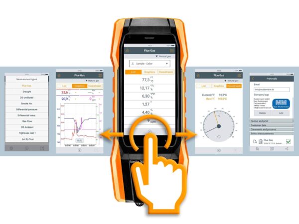 Máy đo khí thải – TESTO 300 longlife Kit 3 (NOslot, O2, CO-bù H2 đến 8.000 ppm) - Image 4