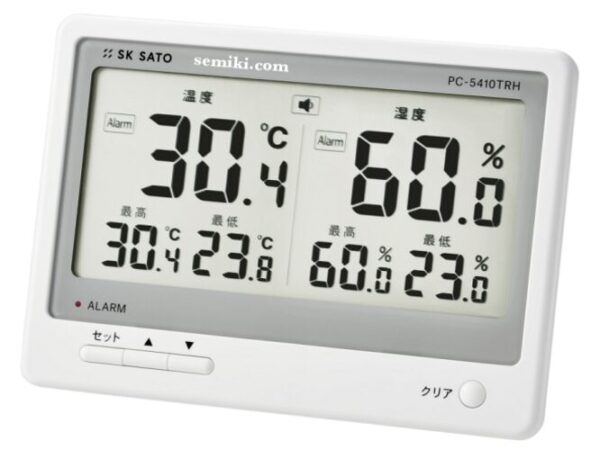 佐藤計量器 卓上型電子温湿度計 PC-5410TRH