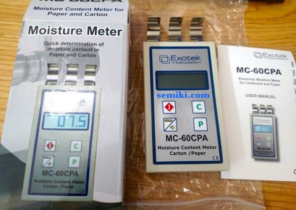 EXOTEK MC-60CPA thiết bị đo độ ẩm giấy, thùng carton 0-33% - 画像 (2)