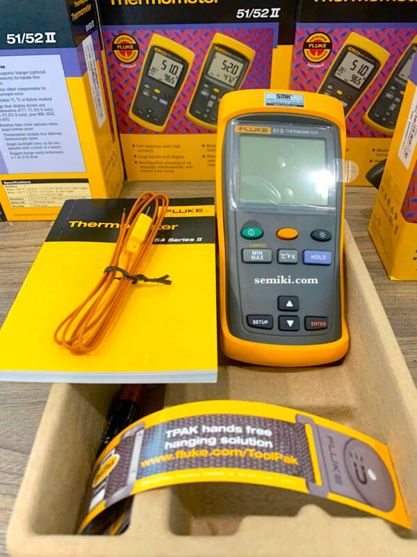 Fluke 51 II nhiệt kế điện tử đầu dò nhiệt độ cặp nhiệt điện rời - 画像 (3)