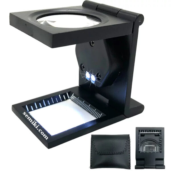 Keiyo Japan Leaf LA32-1 生地検査用 6 倍 LED ライト付き拡大鏡