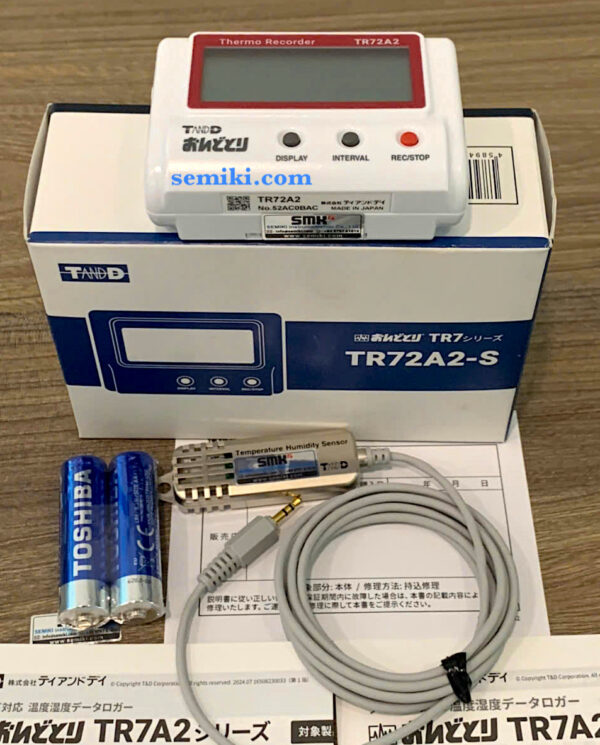 T&D TR72A2-S bộ ghi dữ liệu nhiệt độ, độ ẩm -25 ~70°C/0 ~99% RH - 画像 (2)