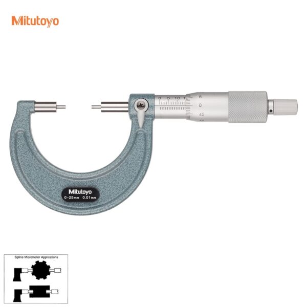Mitutoyo 111-215 0~25mm 0.01mm Panme đầu nhỏ cơ khí kiểu B