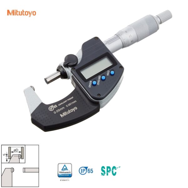 Mitutoyo 395-251-30 Panme điện tử đo độ dày thành ống