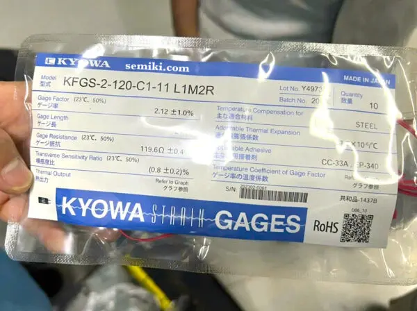 共和電業 ひずみゲージ KFGS-2-120-C1-11 L1M2R 2軸応力センサ