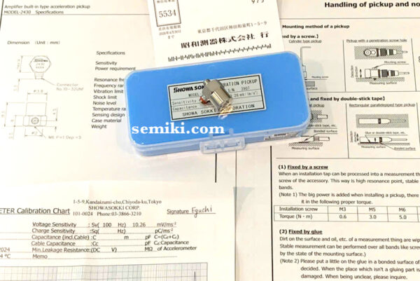 showa sokki Accelerometer 2430 cảm biến đo độ rung, gia tốc 5-10kHz (±3dB) - Image 2